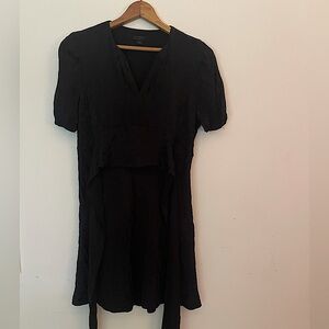 All Saints - Avery viscose dress - black floral viscose